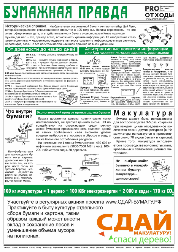 Сдай макулатуру – спаси дерево